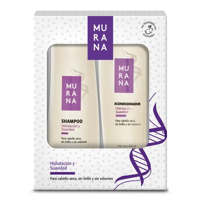 MURANA - Pack Shampoo + Acondicionador Hidratación y Suavidad - 2 UN X 400 ML