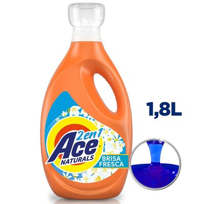 ACE - Detergente Líquido Naturals 2 en 1 Brisa Fresca - 1.8 LT