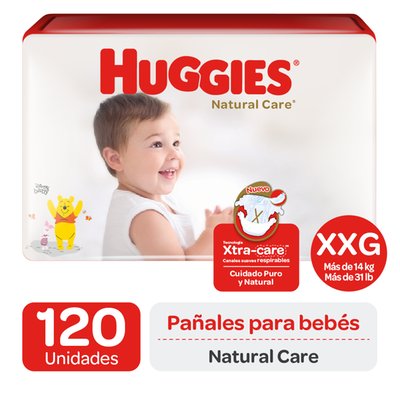 HUGGIES - Pañal Natural Care XXG - 120 UN