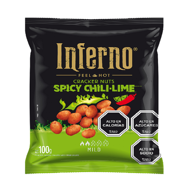 INFERNO - Mani Spicy Chili Lime - 100 GR