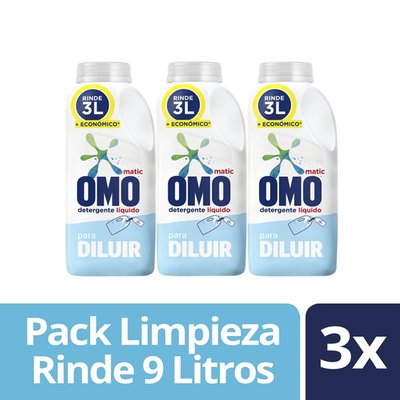 OMO - Pack Detergente Líquido para Diluir - 3 x 1.5 LT