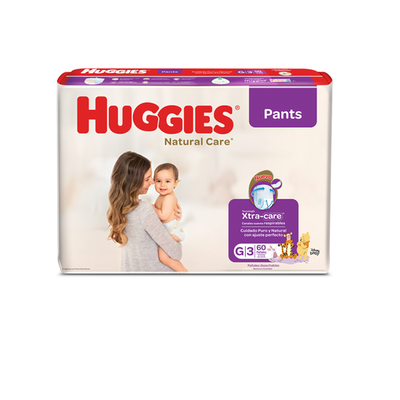 HUGGIES - Pañal Pants Natural Care - 60 UN