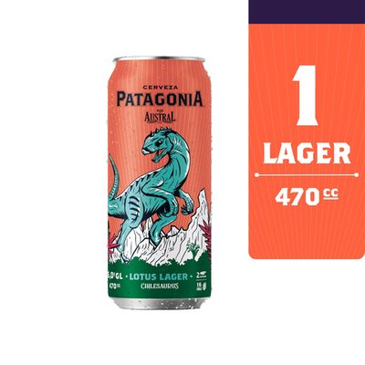PATAGONIA - Cerveza Lotus Lager Patagonia  - 470 CC