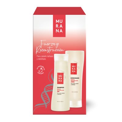 MURANA - Set Shampoo + Acondicionador Fuerza y Reconstrucción - 2 UN