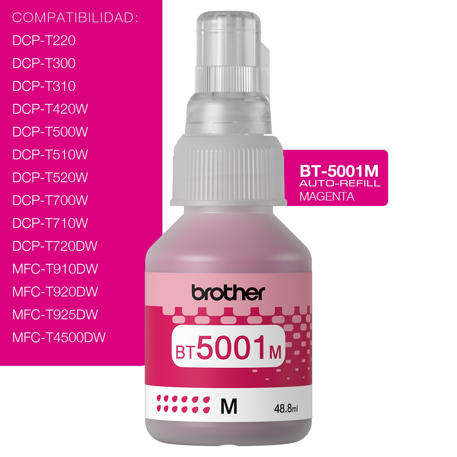 Imagen 2 del producto Botella Tinta Auto-Refill Magenta BT-5001M