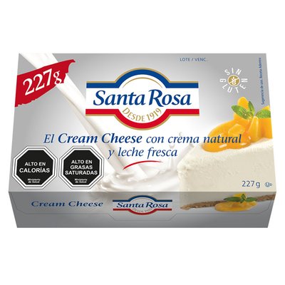 QUESO CREAM CHEESE SANTA ROSA 227 GR. | Tottus Chile