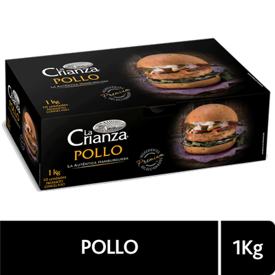 LA CRIANZA - Hamburguesa Pollo - PACK 10x100 GR