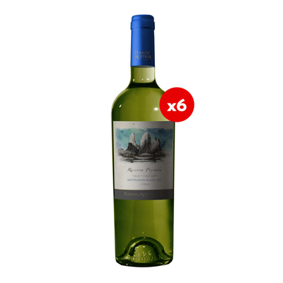 PUENTE AUSTRAL - Vino sauvignon blanc reserva  - 6 x 750 cc