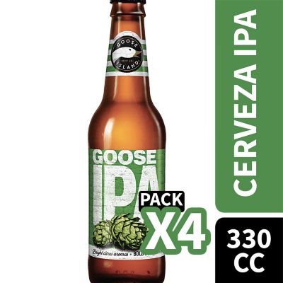 GOOSE - Pack Cerveza Ipa Botella - 4 x 355 cc